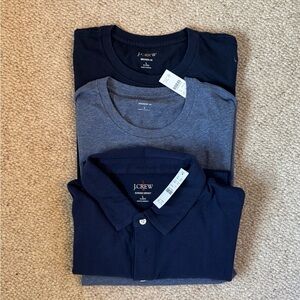 J. Crew Men's Large shirts: 1 Sueded cotton polo and 2 Broken-In classics